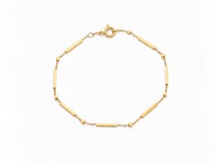 Pulsera oro tubos bolas