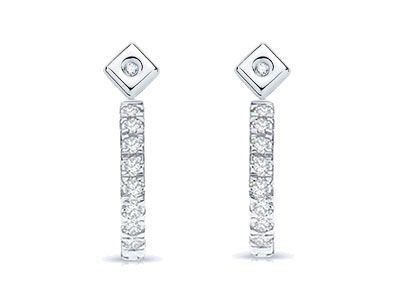 Pendientes rombo barra diamantes