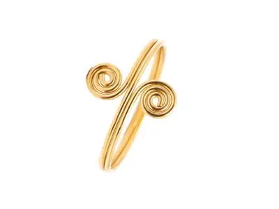 Anillo oro amarillo espiral doble caracol