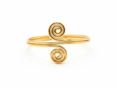 Anillo oro doble espiral
