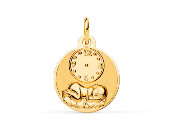Medalla oro bebe hora