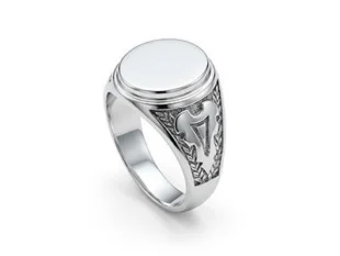 Sello plata redondo esmalte