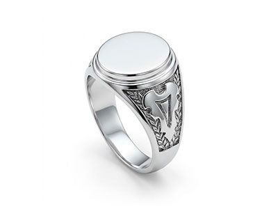 Sello plata redondo esmalte