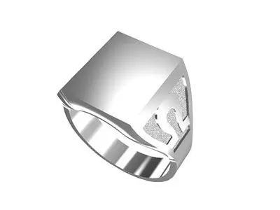 Sello plata cuadrado herradura