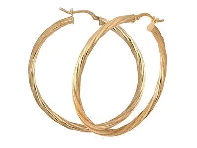 Aros trenzados plata dorada