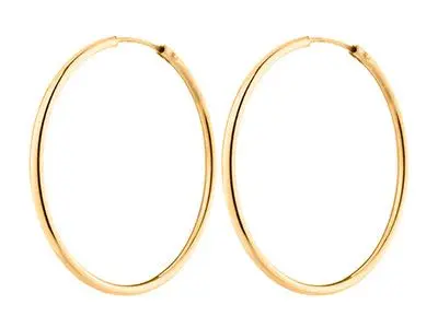 Aros plata dorados XL