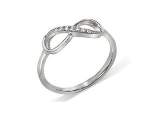 Anillo plata infinito circonitas