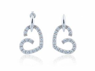 Pendientes grandes oro blanco