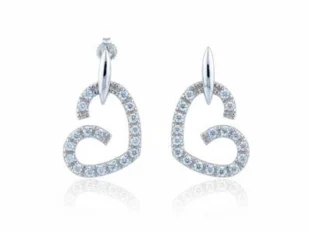 Pendientes grandes oro blanco