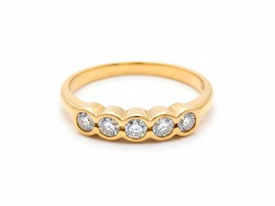 cinquillo plata chapado oro