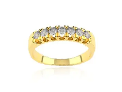 Anillo oro sietecillo diamantes