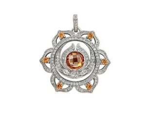 Colgante plata chakra naranjas