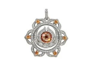 Colgante plata chakra naranjas