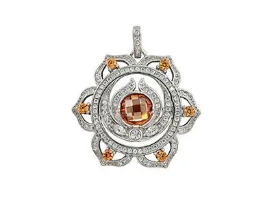 Colgante plata chakra naranjas