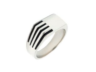 Sello plata franjas esmalte