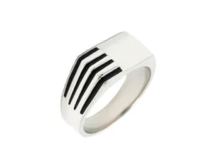 Sello plata franjas esmalte