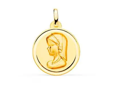Medalla redonda 18mm virgen