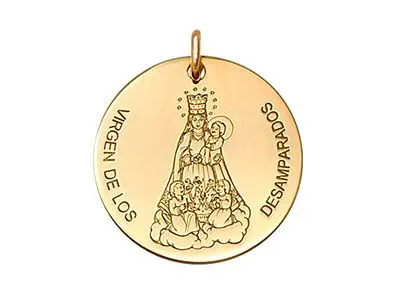 Medalla plata dorada Desamparados