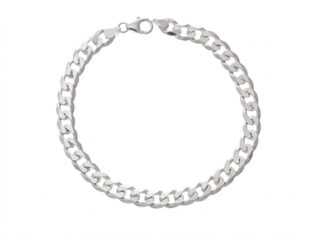 Pulsera plata Barbada lapidada