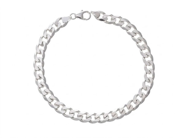 Pulsera plata Barbada lapidada