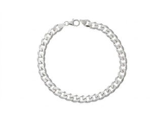 Pulsera plata Barbada plana