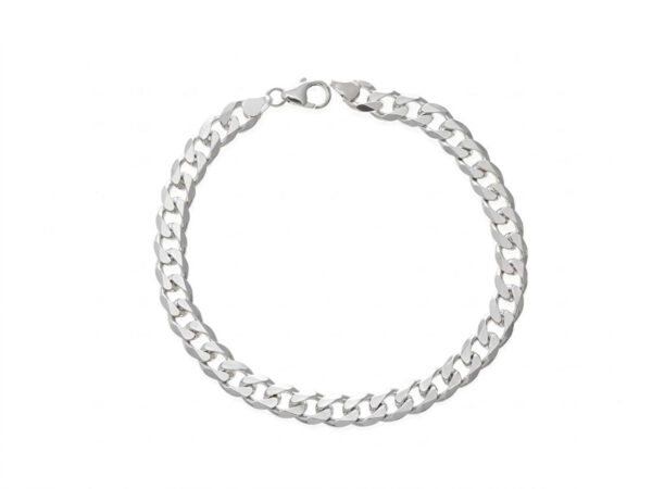Pulsera plata Barbada plana