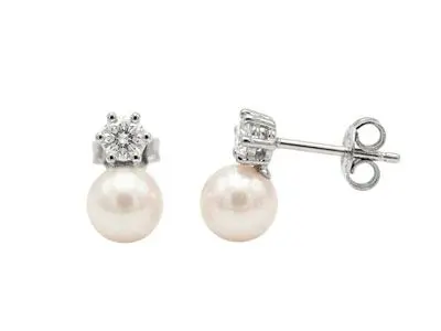 Perla circonita oro blanco