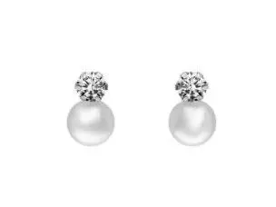 Perla circonita oro blanco