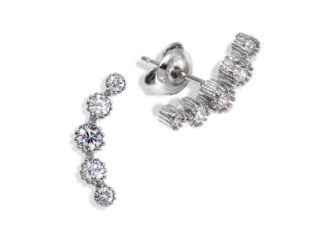 Pendientes plata trepadores circonitas