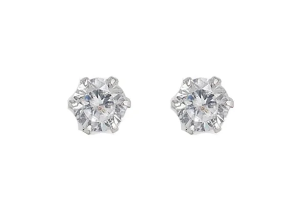 Pendientes plata 6 garras