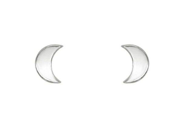 Pendientes plata luna mini