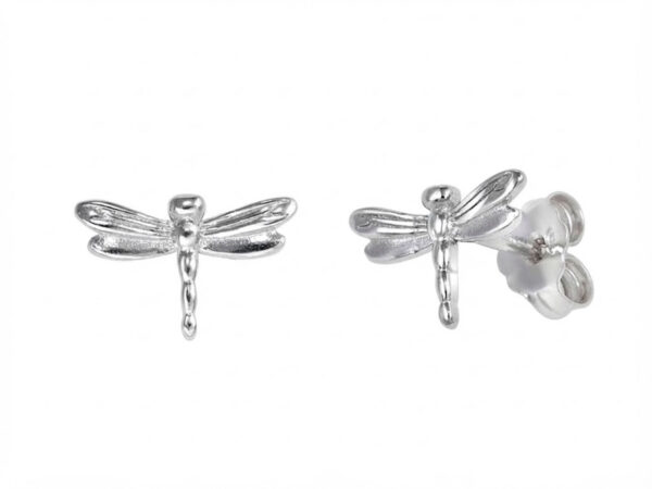 Pendientes plata libelula
