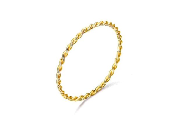 Anillo trenzado fino oro