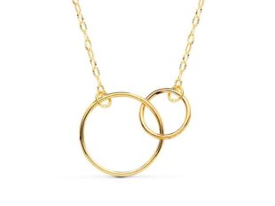 Gargantilla oro aros entrelazados