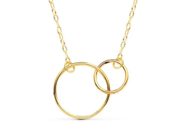 Gargantilla oro aros entrelazados
