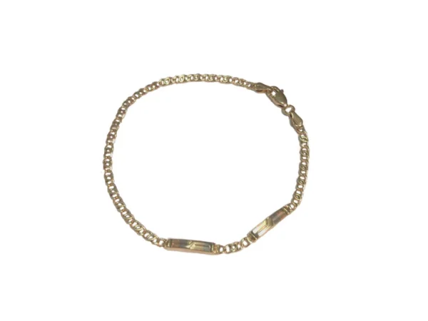 Pulsera oro dos placas