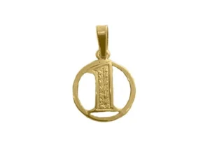 Colgante 1 plata chapado