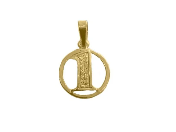 Colgante 1 plata chapado