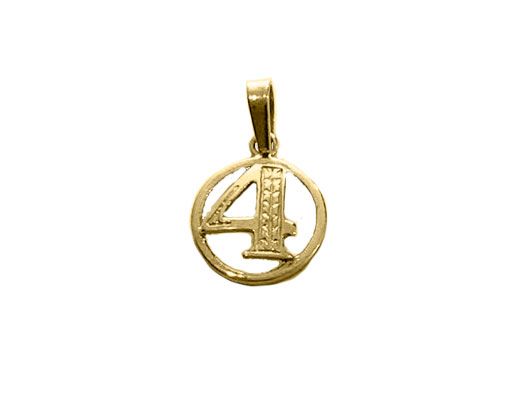 Colgante plata chapado Nº4