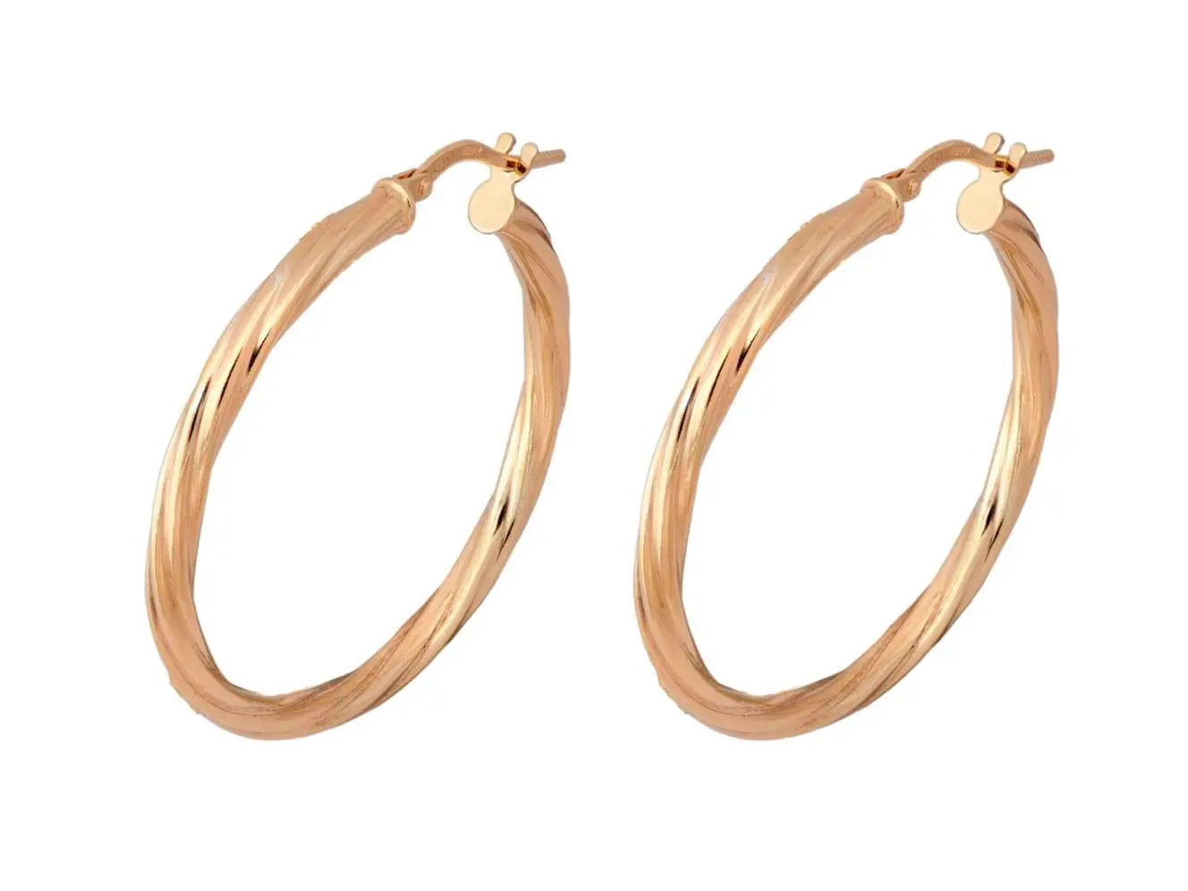 Aros plata trenzados 25mm