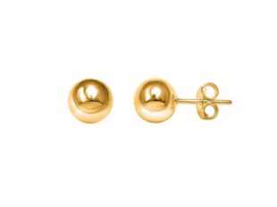 Pendientes plata chapada bola