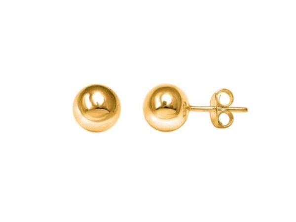 Pendientes plata chapada bola