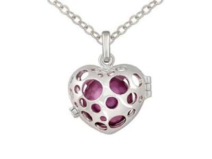 llamador Ángel corazón morada