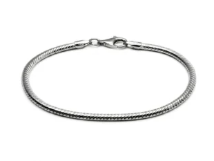 Pulsera de plata cola de ratón