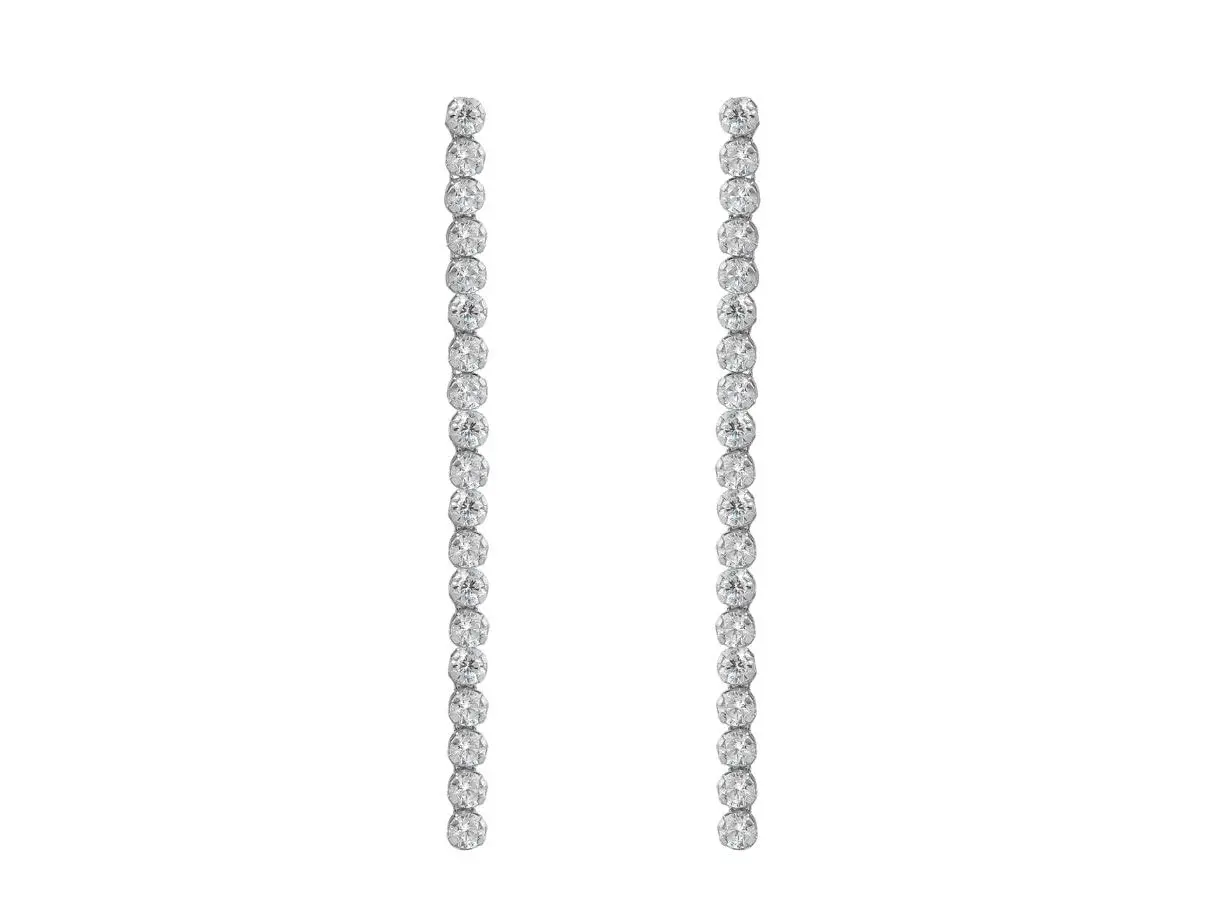 pendientes plata largos rivier