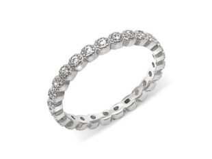 Anillo plata chatones circonitas