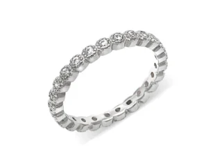Anillo plata chatones circonitas
