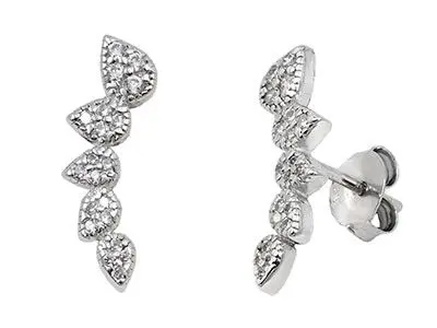 Pendientes plata trepadores circonitas
