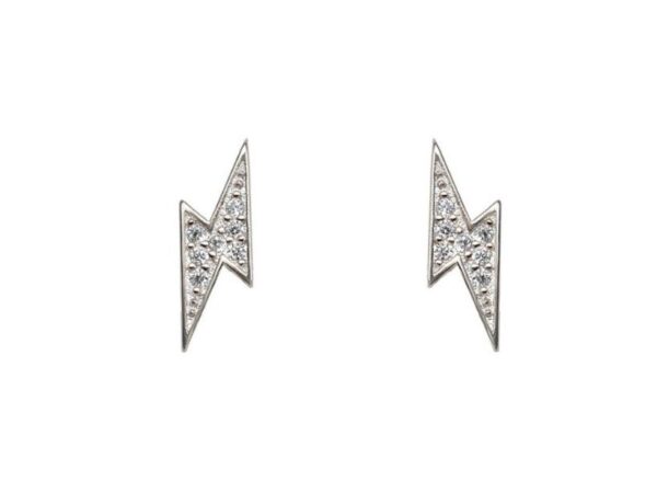 pendientes plata rayo circonitas