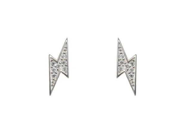 pendientes plata rayo circonitas